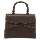 GUCCI Bamboo Hand Bag Leather Brown Auth 191015-13