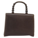 GUCCI Bamboo Hand Bag Leather Brown Auth 191015-2