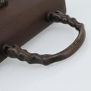 GUCCI Bamboo Hand Bag Leather Brown Auth 191015-7
