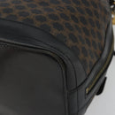 CELINE Macadam Shoulder Bag PVC Leather Black Gold Auth 191016-15