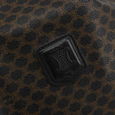 CELINE Macadam Shoulder Bag PVC Leather Black Gold Auth 191016-18