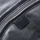 CELINE Macadam Shoulder Bag PVC Leather Black Gold Auth 191016-19