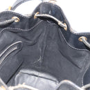 CELINE Macadam Shoulder Bag PVC Leather Black Gold Auth 191016-20