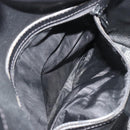 CELINE Macadam Shoulder Bag PVC Leather Black Gold Auth 191016-23