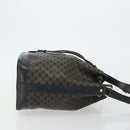 CELINE Macadam Shoulder Bag PVC Leather Black Gold Auth 191016-3
