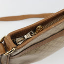 CELINE Macadam Shoulder Bag PVC Leather Beige Gold Auth 191017A-10