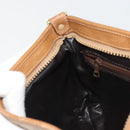 CELINE Macadam Shoulder Bag PVC Leather Beige Gold Auth 191017A-20