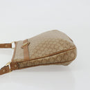 CELINE Macadam Shoulder Bag PVC Leather Beige Gold Auth 191017A-4