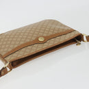 CELINE Macadam Shoulder Bag PVC Leather Beige Gold Auth 191017A-6