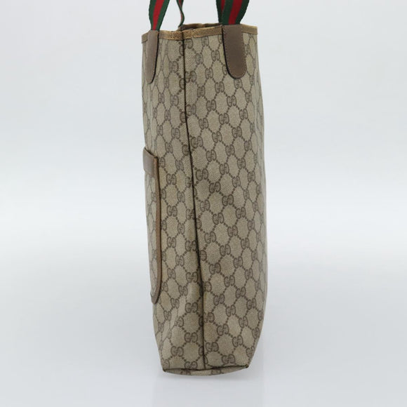 GUCCI GG Supreme Tote Bag PVC Leather Beige 39 02 003 Auth 191018