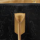 SAINT LAURENT Tote Bag Leather Black Beige Auth 191020-10