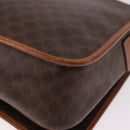CELINE Macadam Shoulder Bag PVC Leather Brown Gold Auth 191021-18