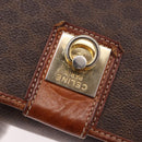 CELINE Macadam Shoulder Bag PVC Leather Brown Gold Auth 191021-8