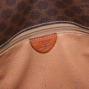 CELINE Macadam Shoulder Bag PVC Leather Brown Gold Auth 191021-12