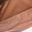 CELINE Macadam Shoulder Bag PVC Leather Brown Gold Auth 191021-9