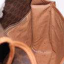 CELINE Macadam Shoulder Bag PVC Leather Brown Gold Auth 191021-20