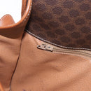 CELINE Macadam Shoulder Bag PVC Leather Brown Gold Auth 191021-22