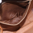 CELINE Macadam Shoulder Bag PVC Leather Brown Gold Auth 191021-11