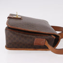 CELINE Macadam Shoulder Bag PVC Leather Brown Gold Auth 191021-3