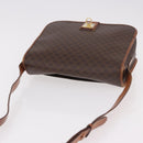 CELINE Macadam Shoulder Bag PVC Leather Brown Gold Auth 191021-6