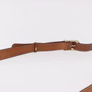CELINE Macadam Shoulder Bag PVC Leather Brown Gold Auth 191021-14