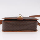 CELINE Macadam Shoulder Bag PVC Leather Brown Gold Auth 191021-5