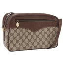 GUCCI GG Supreme Shoulder Bag PVC Leather Beige Gold Auth 191022-1