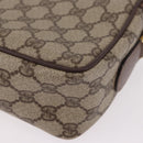 GUCCI GG Supreme Shoulder Bag PVC Leather Beige Gold Auth 191022-13