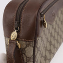 GUCCI GG Supreme Shoulder Bag PVC Leather Beige Gold Auth 191022-14