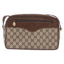 GUCCI GG Supreme Shoulder Bag PVC Leather Beige Gold Auth 191022-2