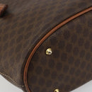 CELINE Macadam Tote Bag PVC Leather Brown Gold Auth 191023A-15