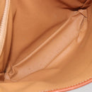 CELINE Macadam Tote Bag PVC Leather Brown Gold Auth 191023A-9