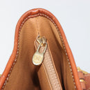 CELINE Macadam Tote Bag PVC Leather Brown Gold Auth 191023A-23