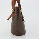 CELINE Macadam Tote Bag PVC Leather Brown Gold Auth 191023A-3
