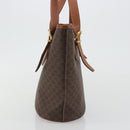 CELINE Macadam Tote Bag PVC Leather Brown Gold Auth 191023A-4