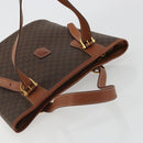 CELINE Macadam Tote Bag PVC Leather Brown Gold Auth 191023A-6