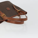 CELINE Macadam Tote Bag PVC Leather Brown Gold Auth 191023A-7