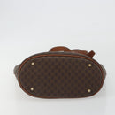 CELINE Macadam Tote Bag PVC Leather Brown Gold Auth 191023A-5