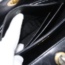 GUCCI Hand Bag Leather Black Gold 001 085 1368 Auth 191025-20