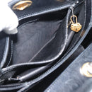 GUCCI Hand Bag Leather Black Gold 001 085 1368 Auth 191025-21