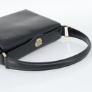 GUCCI Hand Bag Leather Black Gold 001 085 1368 Auth 191025-7