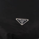 PRADA Drawstring Shoulder Bag Nylon Black Silver Auth 191026A-17
