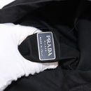 PRADA Drawstring Shoulder Bag Nylon Black Silver Auth 191026A-10