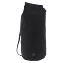 PRADA Drawstring Shoulder Bag Nylon Black Silver Auth 191026A-13