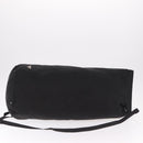 PRADA Drawstring Shoulder Bag Nylon Black Silver Auth 191026A-3