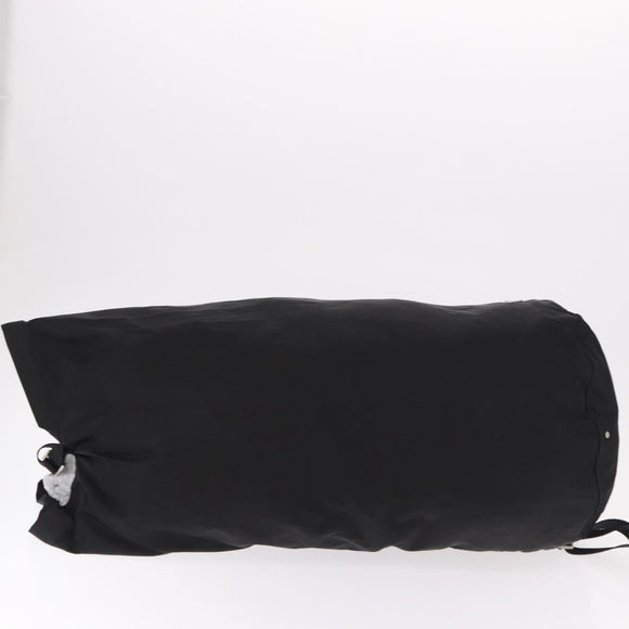PRADA Drawstring Shoulder Bag Nylon Black Silver Auth 191026A