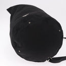 PRADA Drawstring Shoulder Bag Nylon Black Silver Auth 191026A-5