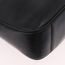 GUCCI Bamboo Hand Bag Leather 2way Black Gold 001 3444 Auth 191028-15