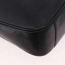 GUCCI Bamboo Hand Bag Leather 2way Black Gold 001 3444 Auth 191028-17