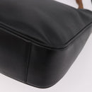 GUCCI Bamboo Hand Bag Leather 2way Black Gold 001 3444 Auth 191028-18